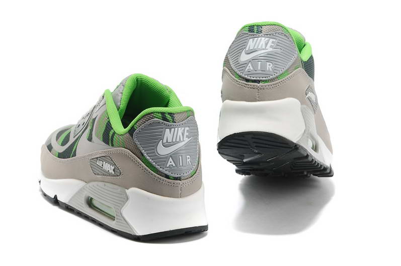 Nike Air Max 90 Chaussures Femmes Pre TAPE LT Gris DK bleu herbe verte (4)
